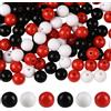 SOFPLATE 500 pz 3 colori 8mm Perle Bianche Perline Acriliche Perline Nere Rosse Colorate Palline Rotonde Opache Piccole Artigianato Sciolto Distanziatori Lisci Accessori per Gioielli Bracciali Collane