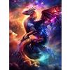 RICUVED 5D Drago Diamond Painting Kit Completo,Diamantini Crystal Art Bambini,Animale Pittura Diamante Fai da Te, Strass Ricamo a Punto Croce, Decorazione per Casa e Pareti 30x40cm