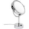 casa pura® Specchio cosmetico con illuminazione a LED, specchio con luce, massimo comfort per la cura del viso e la rasatura, specchio per il trucco, 3 alti livelli di ingrandimento a scelta (5x)
