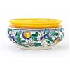 Ceramiche Azzaro & Romano Caltagirone CEAR ceramiche - Porta vaso per bonsai in ceramica di Caltagirone, ceramiche artistiche siciliane - Giallo - Interno ed Esterno