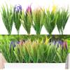 Zequech 8 pezzi fiori artificiali Dogtail, fiori finti resistenti ai raggi UV per esterni, piante artificiali decorative per casa, giardino, ufficio, vasi da esterno, balconi, fioriere sospese