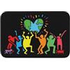 Generic Zerbino Ingresso Abstract Dancing Haring Art Keith Geometric Tappetino Antiscivolo Essorbente Tappeto Ingresso Lavabile Tappetini da Bagno per Cucina Interno Camera 40X60CM