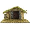 Bertoni Ferrari & Arrighetti Capanna Vuota con Muro a Sassi e Porta, Presepe Bertoni, Per Statuine 6/7 Centimetri, Legno, Multicolore, 24x13x15 Centimetri