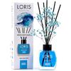 Loris Diffusore Profumo Ambiente - Diffusore Profumato con Bastoncini Ocean Breeze 120 ml Loris