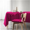 douceur d'intérieur, Tovaglia rettangolare (140 X 240 Cm) Mistral Fucsia, Cotone Riciclato