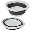 Magazzini GM MagazziniGM Linea Compact Salvaspazio: Secchio, Catino, Bacinella, Cesto Portabiancheria Pieghevole in Silicone e Plastica, Secchiello Multiuso per Casa, Campeggio(CATINO PIEGHEVOLE 10lt-36X36X15cm)
