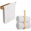 Anwicar Porta Asciugamani Bagno Adesivo Oro - Larghezza 30 cm - Appendi Asciugamani Bagno - Portasciugamani da Parete - Accessori Acciaio Inox - Porta Salviette - 30x20x5 cm