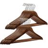 Luniquz Grucce in Legno, 20 Pezzi Appendiabiti in Legno massello con scanalature Appendini da Bar Vintage girevoli a 360 °per Camicia da Abito Pantaloni Reggiseno Cappotto