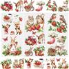 WANDIC 3 Fogli Adesivi trasferibili da strofinare, Fragole Animali Impermeabili, Decalcomanie Decorative per mobili, diari Spazzatura per Fai da Te, Scrapbooking, 15 x 30 cm