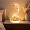 Arcadia Lampada da Comodino LED - Luce Notturna Dimmerabile Bianco Freddo, Naturale e Caldo - Design a Spirale Moderno 3200 Lumen - Abat-jour per Camera da Letto, Scrivania e Salotto (2 Unità)