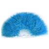 FANSOF.FANS Ventaglio a mano con piume di marabù, 45 cm, per travestimenti, matrimoni, feste, regalo, servizio fotografico vintage per danza (azzurro)