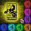 TATLETATLE Moto personalizzata in metallo Wall Art,Metallo moto personalizzato con nome,Moto Home Decor, Custom Moto Garage Nome Wall Decor,Moto Moto Scultura Parete,Segni Bar per Bar Casa (Motociclo-01)