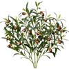 Oairse Set di 3 rami di ulivo artificiali da 80 cm, ignifughi, rami di ulivo artificiali, alberi di ulivo decorativi per composizioni floreali, vasi, mazzi di fiori, ghirlande, centrotavola, matrimoni