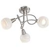 Globo Plafoniera sala da pranzo lampada rondell cucina faretto argento 3 foglie E14 Globo 54341-3O