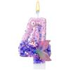 BOXOB Candele Compleanno Sirena, Candele Numeriche Rosa Viola Decorazioni Coda Sirena Cake Topper per Festa Matrimonio Anniversario (4)
