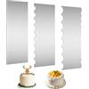 Foydream 3 Pezzi Spatola Pasticceria Professionale, Raschietto Torta in Acciaio Inox a Doppia Faccia per Lisciare e Decorare Glassa, Crema al Burro e Mousse
