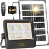 Eleganted Faro Led Esterno con Pannello Solare, 2470LM Fari Solari a Led da Esterno IP67 Impermeabile Lampione Solare, SMD Ultra Faretto led per Giardino