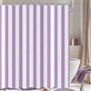 ASDCXZ Strisce Tenda da Doccia 90x180 cm, Moderno Minimalista Giapponese Stile Viola e Bianco Verticale Striscia Impermeabile Tenda da Bagno Poliestere Lavabile Tende Doccia per Vasca con 6 Ganci