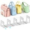 LUPATDY 2 divisori per mensole, supporto per coperchi, divisori regolabili, divisori per mensole in acrilico trasparente, organizer trasparente per armadi, portamonete, libreria per camera da letto, ufficio e