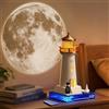 YOUYIKE Faro Lampada Proiettore con Telecomando 5 Tipi di Proiezione Lampada Luce Notturna Ricaricabile Luna Sunset Aurora Boreale per Decorazioni Camera da Letto