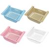 VIRSUS 4 Cesti per Frigorifero 6853, Diversi Colori, cassetto Organizer allungabile da 20cm Fino a 28cm, Contenitore Retrattile per Alimenti in frigo, Cucina, dispensa, Bianco, Blu, Rosa e Beige