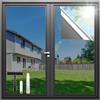 rabbitgoo Pellicola Specchio per Vetri Finestre Privacy con Kit di Installazione, Adesivo Statico, Pellicola Specchio Anti Sole Anti UV Controllo del Calore per Casa Ufficio, 60x400cm, Argento