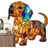 Nybhyjka Lampada da tavolo a forma di animale, luce notturna artistica serie cane, lampada da tavolo a forma di animali, lampada da tavolo a forma di animali in resina fatta a mano, luci notturne per