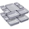 Cinnani Organizer Cassetti 14 Pezzi, Contenitori per cassetti in Feltro di Impilabili 4 Taglie, Organizer Cassetto da Scrivania, Scatole Stoccaggio Cassetti Contenitori Cassetti, Grigio Chiaro