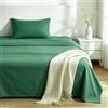 VKZ Set Lenzuola Singolo Cotone con Angoli, Completo Letto Singolo in Puro Cotone per Biancheria da Letto Confortevole e Durevole,VERDE