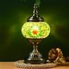 Maimeili Lampada da tavolo in mosaico esotico turco con stile marocchino fatto a mano Vetro decorativo Lampada retro Ombra con USB Luci da scrivania decorative Luci da letto per camera da letto