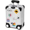 TopShop24You Salvadanaio a forma di valigia da viaggio, in design retrò, 15 x 11 cm, colore argento