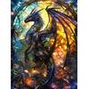 RICUVED Quadro 5D Diamond Painting con immagini di drago, arte con diamanti per adulti, set completo per ricamo fai da te, 30 x 40 cm