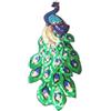 B2SEE Toppa Patch Ricamo con paillettes termoadesiva/da cucire Pavone grandi 40 cm