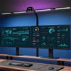Bludrfnly Lampada da scrivania a LED con RGB, monitor da 120 cm, dimmerabile, luce diurna con sensore di movimento, sensore di luce, telecomando, orologio, per ufficio, lettura, architetti, taglieri