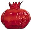 Generic Vaso di vetro a forma di melograno, fiori idroponici, frutta da tavolo, vaso rosso (L)