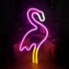 ENUOLI Flamingo Neon LED Lights Insegne al Neon Lights USB/Batteria Neon Light Sign per la Decorazione della Parete per la casa Festa di Compleanno, Bianco/Rosa/Arancione
