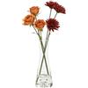 TOPWEL Vaso in vetro soffiato fatto a mano, vuoto, ricaricabile, piccolo, vaso di vetro a stelo singolo, per fiori e boccioli per ufficio, decorazione per la casa (25 cm, trasparente)