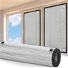 NRQCJM Pellicola Oscurante Finestre Totale Senza Colla, Isolante Termico Vetri Interni Alluminio Privacy, Meglio di Tende a Rullo Oscuranti per Cameretta e Bagno(Black,130x160cm)