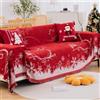 Surwin Grande Telo Copridivano, Stampa Natalizia Copridivano con Frangia, Antimacchia Universale Telo Arredo Divano per Sedie, Divani, Letto, Poltrona (Albero Rossa,180x130cm)