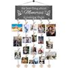 KLVGTIFS Cornici Foto Multiple da Parete, Personalizzato Portafoto da Parete Multiplo, Porta Foto con Mollette Appendi, Bacheca Portafoto Fai da te con 20 Mollette e 6 Filo, Decorazioni Casa