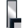 BD ART Specchio da parete in legno, 150 x 50 cm, colore nero