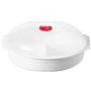 MVSR 1 ciotola per microonde con coperchio ventilato, contenitori per microonde, senza BPA, lavabili in lavastoviglie, congelatore, 1L-bianco/trasparente