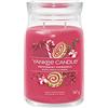 Yankee Candle Signature candela profumata, Biscotti alla Menta in giara grande, Candele di miscela di cera di soia lunga durata