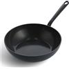 GreenPan Craft Padella Wok in ceramica antiaderente da 28 cm/3,6 litri, senza PFAS, adatta all'induzione, lavabile in lavastoviglie, adatta al forno, nera