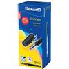 Pelikan 912303 Penna a Sfera Stick Pro Nero con Impugnatura Soft in Gomma e Inchiostro Scorrevole, Confezione da 20 Pezzi