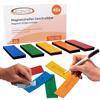 ECENCE 40 Etichette Magnetiche Scrivibili 100mmx30mm multicolore | Cancellabili Tagliabili Lavagna bianca Frigorifero Scrivibili