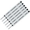 Sconosciuto Schmidt Short (length 3 7/8) P8126 Capless rollerball refill - Black - 6 Pack