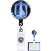 vepoty Radiologia Scheletro Modello Teschio Portabobina Badge Retrattile Porta carte d'identità Porta carte d'identità Porta carte per infermiere Insegnante Studente