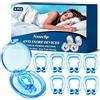 Sikeydels 8 Pezzi Anti Clip Antirussamento, Magnetici Dilatatore Nasale Antirussamento, Anti Russare Naso Clip Riutilizzabile, Migliora il Respirazione Sonno, Godersi una Serata Tranquilla(Blue)