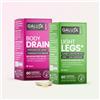 GALUJA Gambe Leggere Bundle Light Legs+ e Body Drain, Integratori per Microcircolo, Tono Venoso e Drenaggio Liquidi con Vite Rossa, Pilosella, Ortosiphon e Bromelina